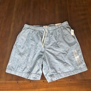 Men’s light Blue Drawstring Casual Shorts L